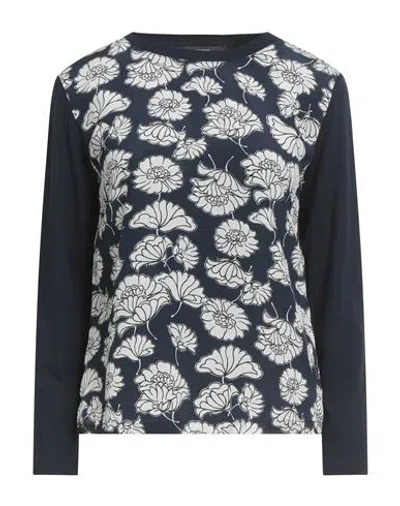 Weekend Max Mara Woman Top Midnight Blue Size S Lyocell, Elastane, Silk