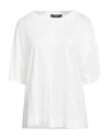 Weekend Max Mara Woman Top White Size Xxl Linen