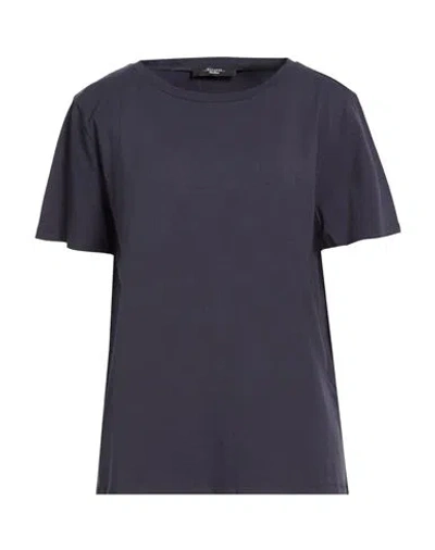Weekend Max Mara Woman T-shirt Navy Size Xxl Cotton, Elastane In Blue