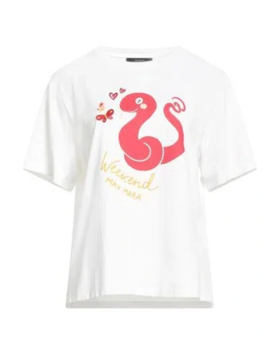 Weekend Max Mara Woman T-shirt White Size L Cotton