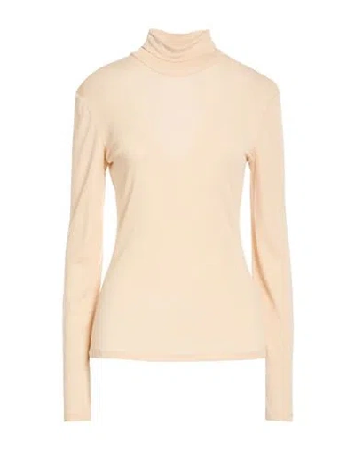 Weekend Max Mara Woman Turtleneck Beige Size Xl Wool, Silk In Neutral