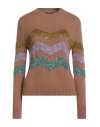 Weekend Max Mara Woman Turtleneck Camel Size M Polyamide, Acrylic, Mohair Wool, Polyester In Brown