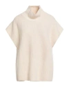 Weekend Max Mara Woman Turtleneck Cream Size L Wool, Polyamide, Viscose, Cashmere In White