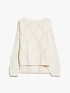 Weekend Max Mara Women's Abbozzi - Oversize Cotton Lozenge Sweater In Ecru