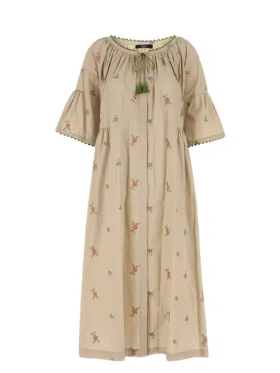 WEEKEND MAX MARA WOMEN'S BEIGE POPLIN TASO DRESS