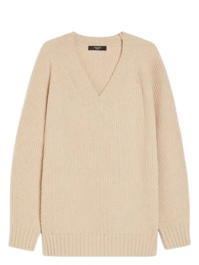 Weekend Max Mara Women's Beige Wool Blend Pania Sweater