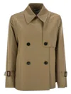 Weekend Max Mara Women's Biglia - Drip-proof Gabardine Short Trench Coat In Beige