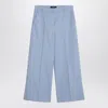 Weekend Max Mara Zircone Linen-blend Tailored Pants In Blue