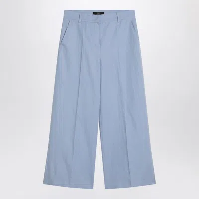 Weekend Max Mara Women's Blue Cotton And Linen Pants
