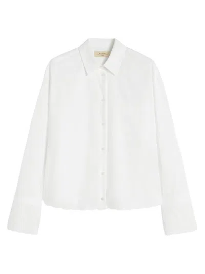 Weekend Max Mara Women's Breast Pocket Cotton Shirt In White