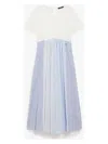 Weekend Max Mara Bronzo V-neck Short-sleeved Dress In White
