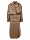 Weekend Max Mara Women's Brown Long Trench Coat
