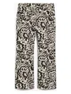 Weekend Max Mara Printed Trousers With Pockets And Belt Loops In Black