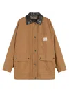 Weekend Max Mara Leather-collared Patch-pocket Jacket In Brown