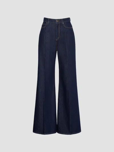 WEEKEND MAX MARA WOMEN'S COTTON DENIM PALAZZO JEANS