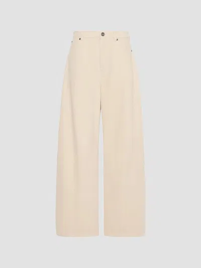 Weekend Max Mara Casual Pants With Belt Loops In Neutral