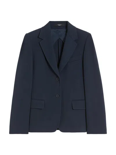 Weekend Max Mara Women's Cotton Jersey Blazer In Blue