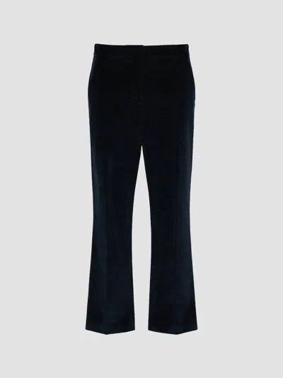 Weekend Max Mara Women's Cotton Velvet Cropped Trousers In Black