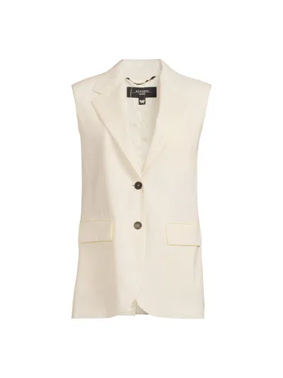 Weekend Max Mara Women's Donna Sleeveless Jacket In White