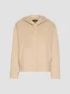 Weekend Max Mara Hooded Coat Long Sleeves Front Pockets In Brown