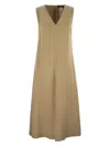 Weekend Max Mara Egoista - Viscose And Linen Canvas Flared Dress