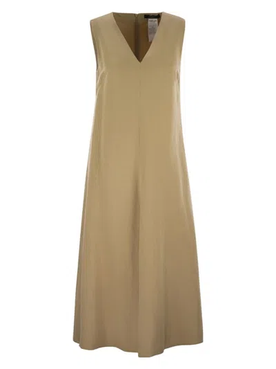 WEEKEND MAX MARA WOMEN'S EGOISTA - VISCOSE AND LINEN CANVAS FLARED DRESS