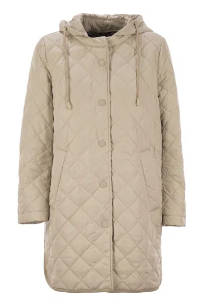 Weekend Max Mara Hooded Cotton Suit In Nude