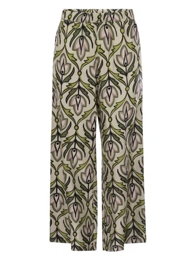 WEEKEND MAX MARA WOMEN'S EUSEBIO LONG TROUSER GREEN | SIZE 44 | 2515131091600002