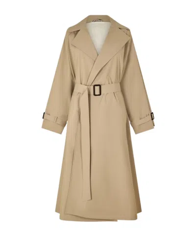 Weekend Max Mara Women's Fatto Water-repellent Double-breasted Long Sleeve Trench Coat In Multi