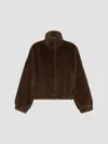 Weekend Max Mara Anemone Cropped Jacket In Brown
