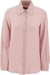 Weekend Max Mara Buttoned Long-sleeved Shirt In Pink