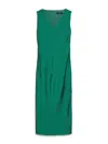 Weekend Max Mara Giubba Sleeveless Satin Midi Dress In Green