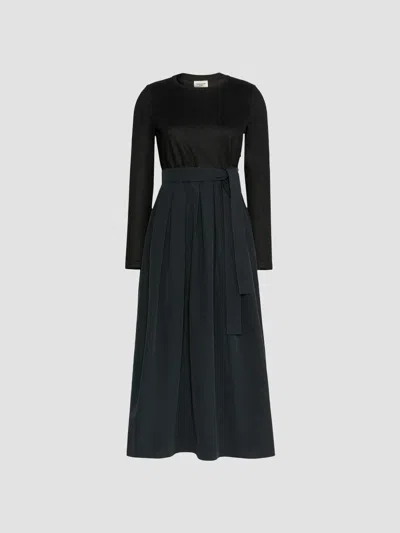 Weekend Max Mara Women's Jacquard Jersey And Taffeta Dress In Blue