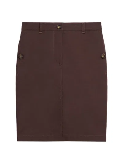 Weekend Max Mara Women's Joan Cotton-blend Skirt In Cioccolato