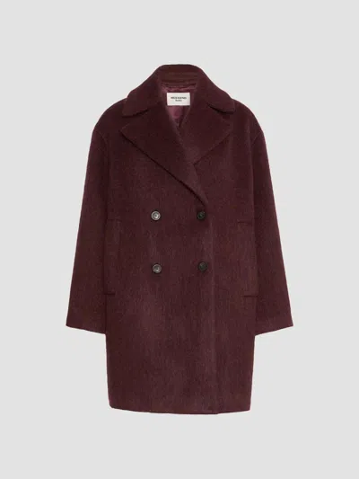 Weekend Max Mara Women's Knitted Look Coat In Burgundy