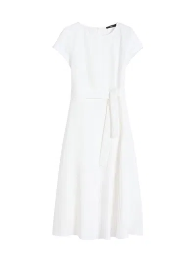 Weekend Max Mara Women's Linen Canvas Midi Dress In White