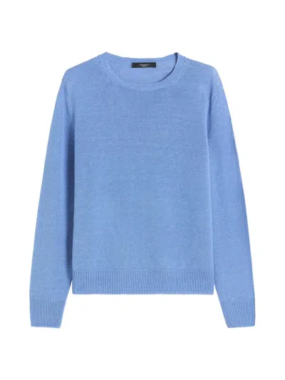 Weekend Max Mara Women's Linen Yarn Jumper In Blue