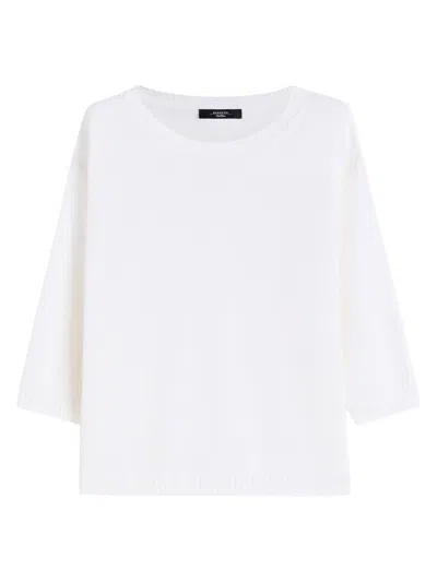 Weekend Max Mara Women's Linen Yarn Oversize Jumper In White