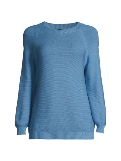 Weekend Max Mara Women's Linz Cotton Crewneck Sweater In Sky Blue