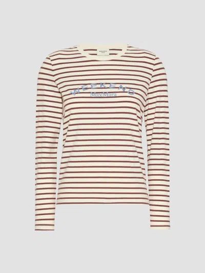Weekend Max Mara Women's Long Sleeved Jersey T-shirt In White