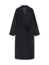 Weekend Max Mara Wool Wrap Coat In Black
