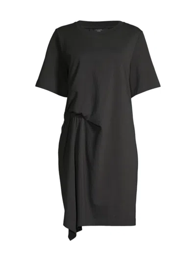 Weekend Max Mara Women's Manche Draped Cotton Dress In Nero