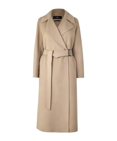 Weekend Max Mara Women's Manu Wool Long Sleeve Longline Overcoat In Brown