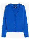 Weekend Max Mara Long-sleeved Cardigan And Vest Combination Two-piece Set In Blue