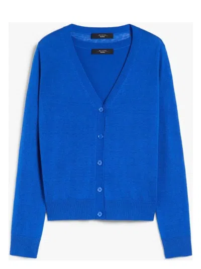 WEEKEND MAX MARA WOMEN'S MARABU KNITWEAR BLUE | SIZE XL | 2515381012600007