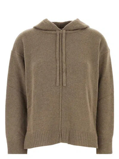WEEKEND MAX MARA WOMEN'S MUD WOOL BLEND JEREZ SWEATSHIRT