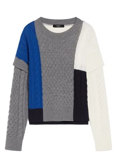 Weekend Max Mara Women's Multicolor Wool Mestre Sweater | Size Large | 2425366222600 Color 011