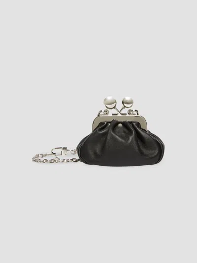 Weekend Max Mara Women's Nappa Sheepskin Nano Pasticcino Clutch Bag In Black