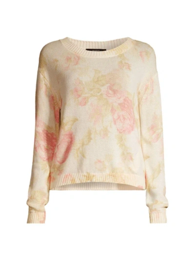 Weekend Max Mara Women's Narsette Floral Cotton Sweater In Beige Flower