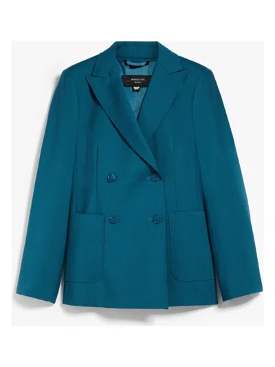 Weekend Max Mara Wool Blazer In Navy